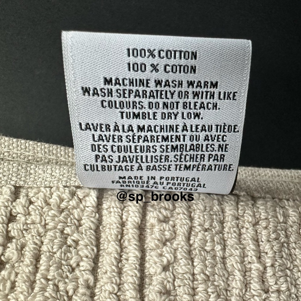 🎁2PC BIANCA Bath Towels - Taupe Cotton Boucle Textured Pattern - Picture 4 of 5